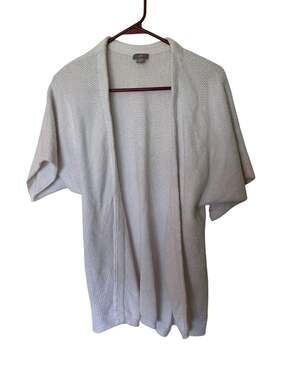 J.Jill Women's Short Sleeve Open Front Knit Cardigan